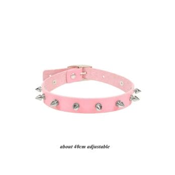 Pink Choker Cosplay Leder Collar Kawaii 6
